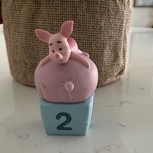 Pooh and Friends Birthday Figurine Ceramic Piglet Age 2 For Growing Faster
